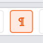 Ignore Line Endings toggle active
