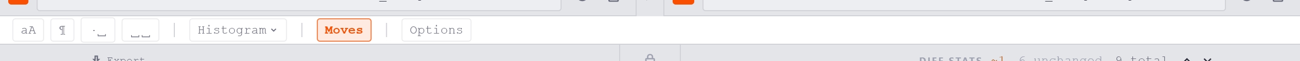 Comparison options bar showing toggle buttons and algorithm selector